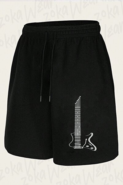 ZOKAWEAR Σορτς με στάμπα Unisex σχεδίασης ηλεκτρικής κιθάρας