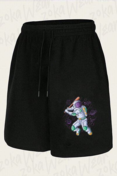 ZOKAWEAR Unisex Astronaut Space Design Σορτς με στάμπα