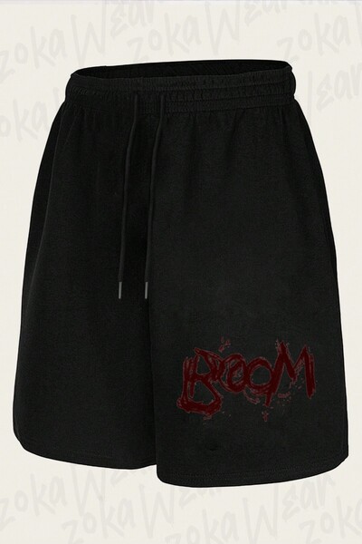 ZOKAWEAR Unisex Boom Logo Design Printed Shorts