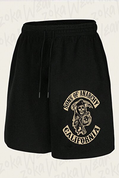 ZOKAWEAR شورت مطبوع بتصميم California V2 Sons Of Anarchy للجنسين