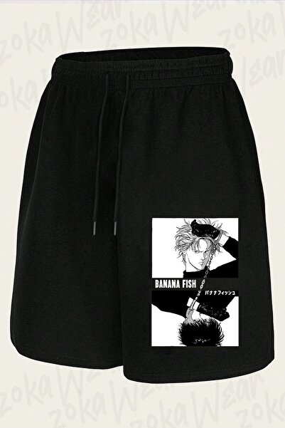 ZOKAWEAR Unisex Σορτς με στάμπα με σχέδιο Anime Banana Fish Ash Lynx και Eiji...