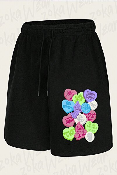 ZOKAWEAR Unisex Ren and Stimpy Valentine's V2 Design Printed Shorts