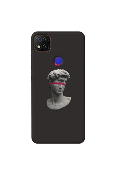 Other Xiaomi Redmi 9c Half statue Black Colored Silicone TPU Θήκη