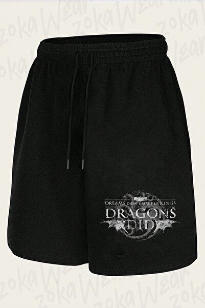 ZOKAWEAR شورت مطبوع بتصميم House Of The Dragon للجنسين من دراجونز ديد