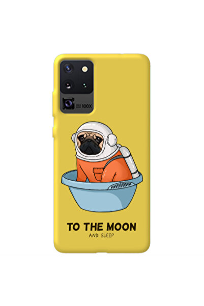 Other Samsung S20 Ultra To the moon Yellow Colored Silicone TPU Θήκη