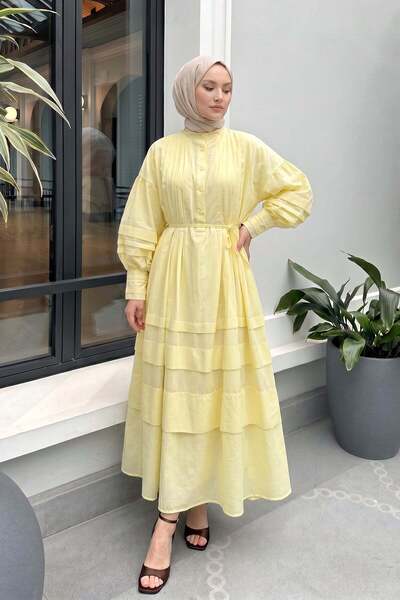 zenne Voile Pile Dress 255037 - Yellow