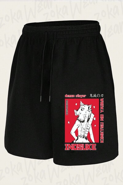 ZOKAWEAR Unisex Demon Slayer Inosuke Design Printed Shorts
