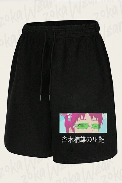 ZOKAWEAR شورت مطبوع بتصميم The Disastrous Life Of Saiki K للجنسين