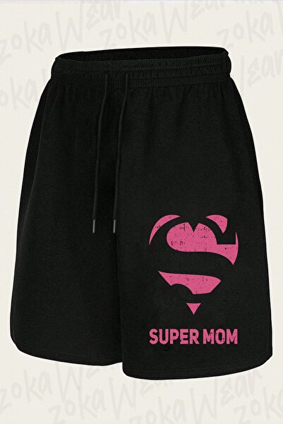 ZOKAWEAR Unisex Mother's Day Super Mom Design Printed Shorts