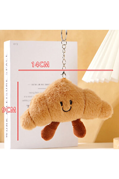 Choice keychain A New Creative Plush Keychain Cartoon Baguette/Croissant Desi...