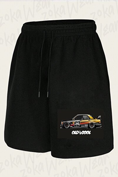 ZOKAWEAR Unisex Old Car Bicycle Design Printed Shorts