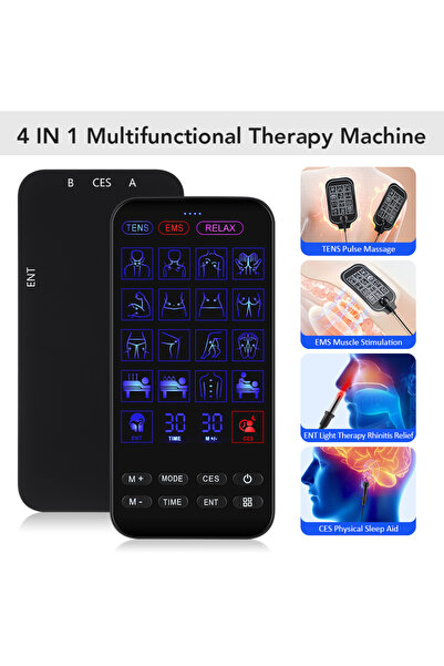 Choice1 4 in 1 TES EMS Unit EMS Electric Muscle Stimulator Massager TENS Puls...