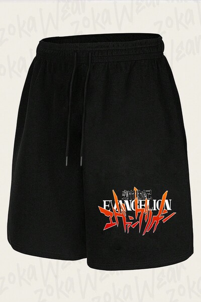 ZOKAWEAR Unisex Evangelion Logo Design Printed Shorts