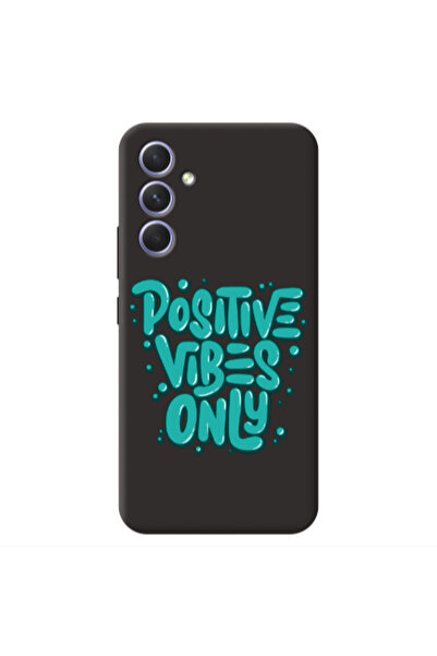 Other Samsung A56 Positive Vibes Only Black Colored Silicone TPU Θήκη