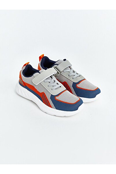LC Waikiki LCW STEPS Gri Fileli Cırt Cırtlı Erkek Çocuk Sneaker