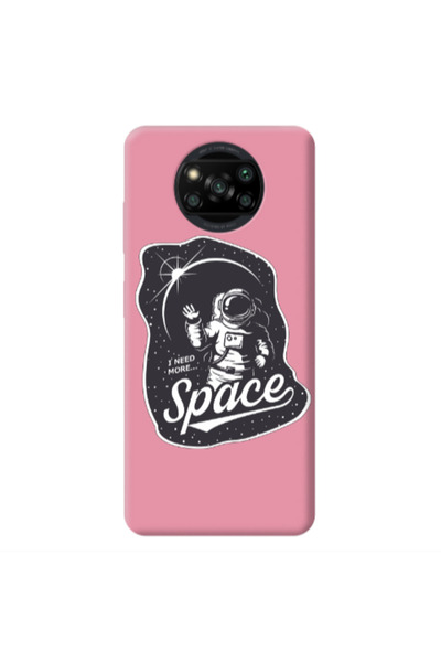 Other Xiaomi Poco X3 Pro I need more spacee Pink Colored Silicone TPU Θήκη