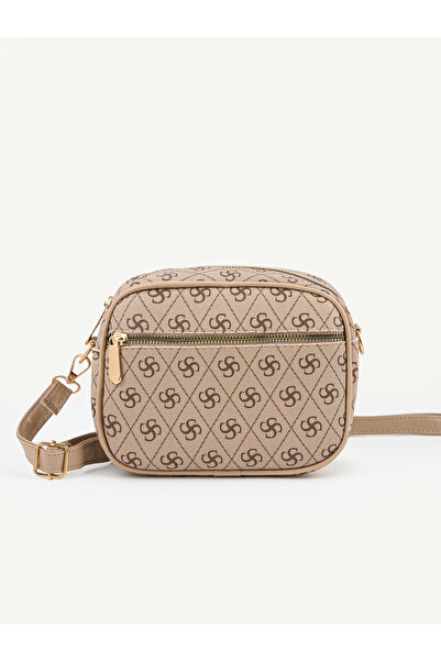 SHAKA Monogram Printed Mink Shk326 Zippered, 2-Compartment, Adjustable Strap,...