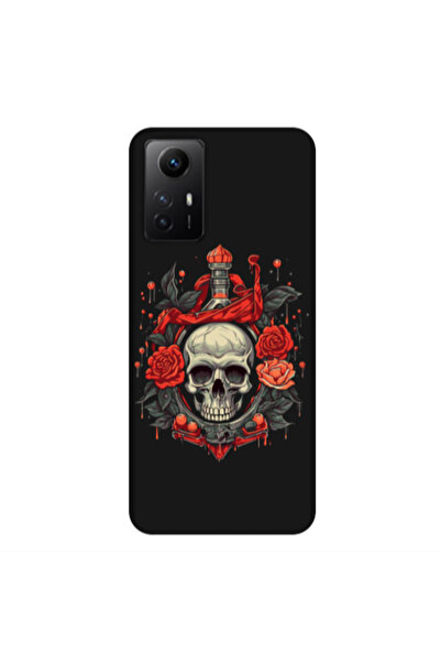 Other Xiaomi Redmi Note 12s Flower head Black Colored Silicone TPU Θήκη