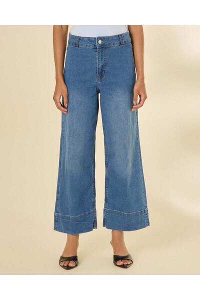 REDTAG Women Blue Wideleg Jeans