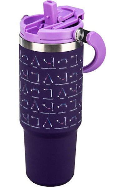 OEM Ανοξείδωτο Θερμός Μπουκάλι 900ml με Σχέδιο Ξόργκουχατ και Λαβή