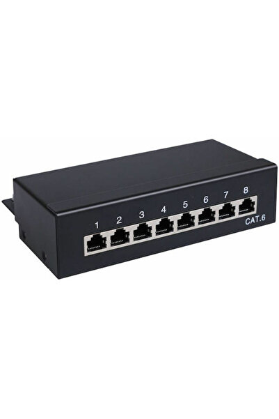 goobay Πάνελ διασύνδεσης για rack 1U με 8 θύρες Cat6 Μαύρο Κωδικός: 96105