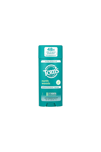 tom's of maine North Woods Antiperspirant (Pudralı) Stick Deodorant 3.25Oz / ...