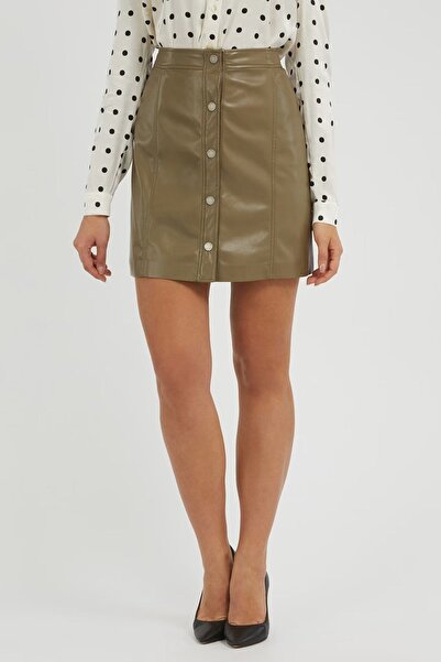 Guess Fusta mini din imitatie de piele