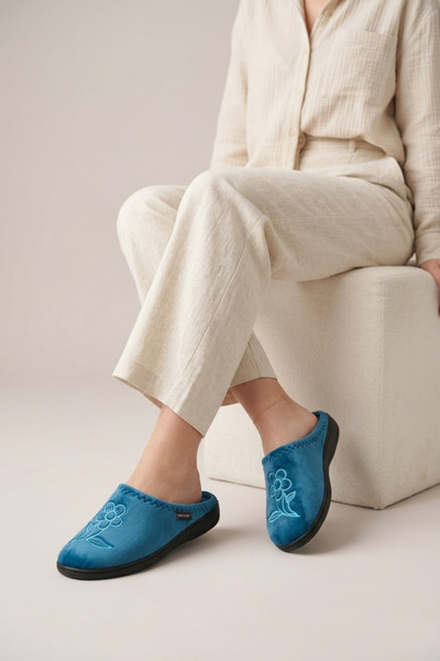 GEZER 15941 Women's Daily Lightweight Sole Winter Home Rug Guest Slippers