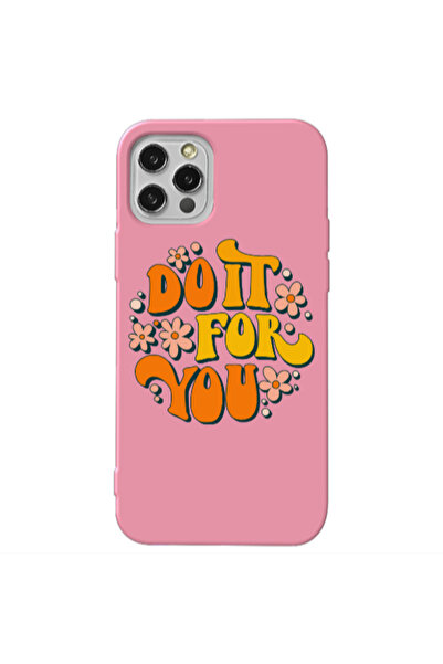 Other Apple iPhone 12 Pro Max Do it For You Pink Colored Silicone TPU Θήκη