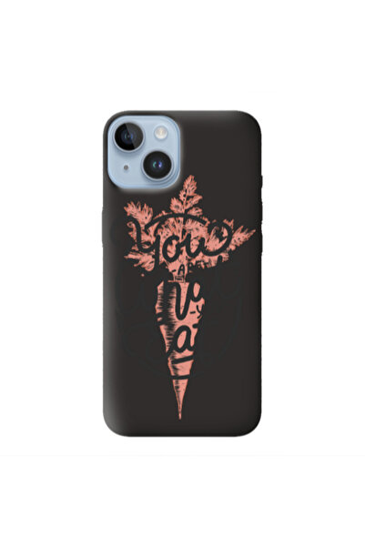 Other Apple iPhone 14 You are What You Eat Black Colored Silicone TPU Θήκη