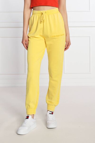 Calvin Klein Jeans Femei& # Pantaloni casual, Galben, Mărimea S