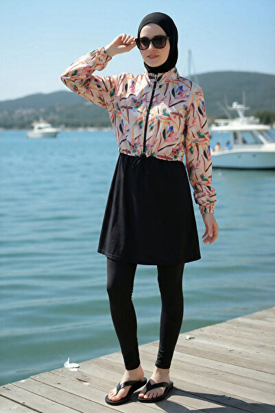 armonika Σετ 3 τεμαχίων με Crop Jacket, ελαστική μέση και μαγιό δύο τεμαχίων ...