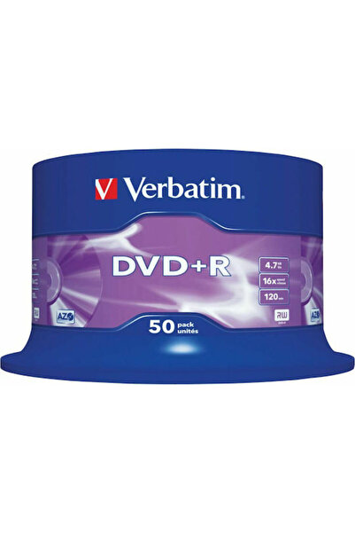 Verbatim Εγγράψιμο DVD+R 16x 4.7GB Κουτί 50 τεμαχίων (Cake Box) 50 τεμάχια Κω...
