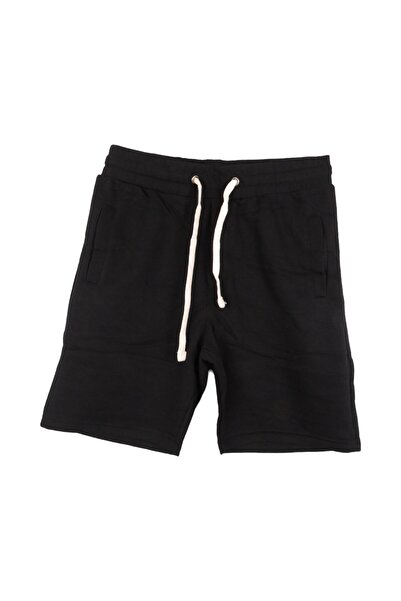 Privato ENOS JEANS PF-0021-1 Ανδρική βερμούδα Φούτερ Αχνούδιαστη Μαύρη -