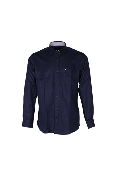 NCS N126-0600-9 OXFORD Ανδρικό Πουκάμισο Oxford Βαμβακερό Μπλέ Σκούρο -