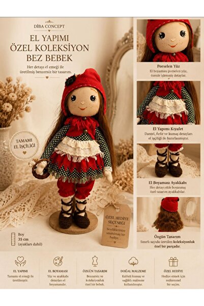 DİBA CONCEPT EL YAPIMI BEZ BEBEK