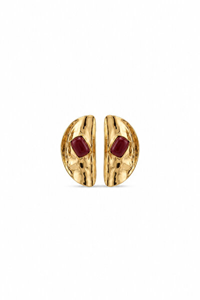 Charmist Steel Dune Earrings Burgundy