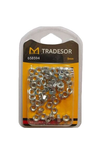 Tradesor Παξιμάδια - Σετ 12 πακέτα - 5mm - 658594