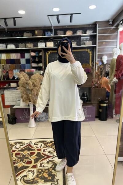 HÜMEYRA BUTİK بنطلون بتفاصيل مطاطية على الأرجل وتفاصيل مظلة هوائية