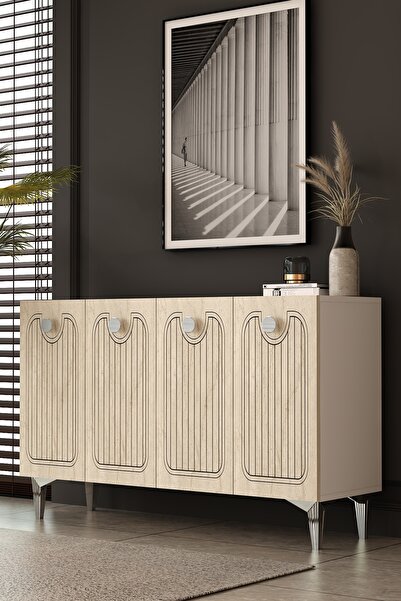 Dekortis Home Dekor 120DHDK3BTG HERA LAZER DESENLİ KONSOL ve TV SEHPASI, ÜNİT...