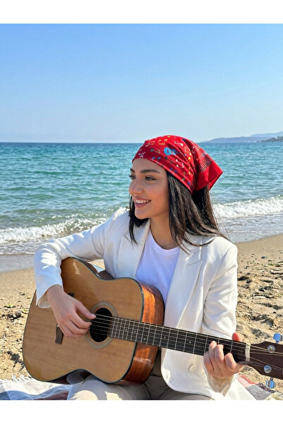 Nöşre Design Foulard Bandana %100 Cotton Wrist Hair Accessory Shawl Scarf 50X50