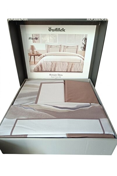 Özdilek Wavelet Double - Elastic Sheet - Duvet Cover Set 100% Cotton