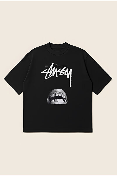 Moon Dancer Stussy X Rick Owens Oversize Boxy Cut Unisex 100% Cotton Printed ...