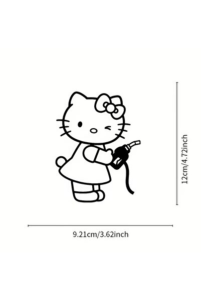 Choice B Kawaii HelloKitty Cartoon Stickers, Car Fuel Cap Stickers, DIY Decor...