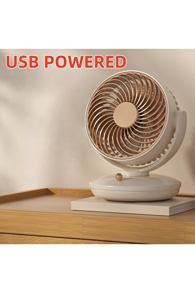 Choice مروحة طاولة صغيرة تعمل بالشحن عبر USB، مروحة مكتبية بحجم 6 بوصات، 3 سر...