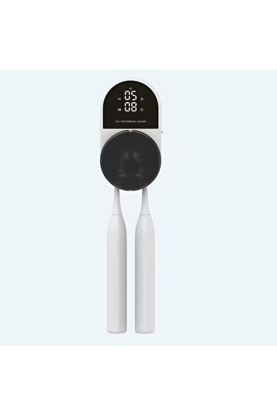 Choice White Portable UV Toothbrush Sanitizer Holder with LED Display Hands-F...