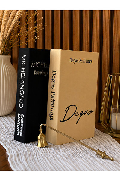 Dezora Home Kumaş Dekoratif Kitap Kutu Seti 2'li - Gizli Saklama Kutusu Siyah...