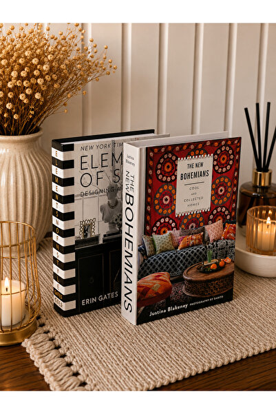 Dezora Home Dekoratif Kitap Kutu Seti 2'li - Modern Saklama Kutusu Kitap Görü...