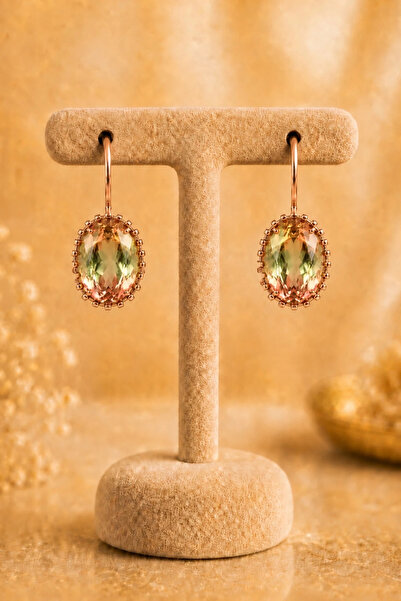 OSMANLI GÜMÜŞ Women's Earrings Copper Zultanite Natural Stone Color Changing ...