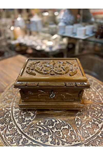 ANTİKA AYAL All-Wooden Handmade Chest 27 cm